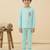 Boys cotton sea green space raccoon pocket printed nightsuit