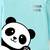 Boys cotton sea green panda hugs printed nightsuit