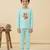 Boys cotton sea green bubble fox printed nightsuit