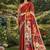 Red premium printed saree with blouse