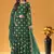 green faux georgette embroidered sequins & mirror work palazzo suit