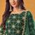 green faux georgette embroidered sequins & mirror work palazzo suit