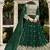 d green faux georgette embroidered sequins & mirror work palazzo suit