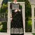 black faux georgette embroidered sequins & mirror work palazzo suit