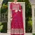 red faux georgette embroidered sequins & mirror work palazzo suit