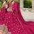 red faux georgette embroidered sequins & mirror work palazzo suit