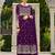 purple faux georgette embroidered sequins & mirror work palazzo suit