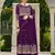 purple faux georgette embroidered sequins & mirror work palazzo suit