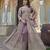 lavender silk embroidered sequin anarkali suit