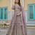 lavender silk embroidered sequin anarkali suit