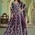 purple silk embroidered sequin anarkali suit
