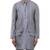 Grey plain silk Kurta Bandi set