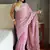 lavender shimmer silk saree with embroidered border