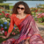 multicolor premium printed saree with blouse