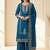 blue mirror-work cotton kurta set with embroidered dupatta