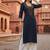 Navy embroidered rayon kurta set