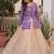 Outstanding Purple Zari Weaving Wedding Wear Lehenga With Peplum Top