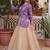 Outstanding Purple Zari Weaving Wedding Wear Lehenga With Peplum Top