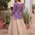 Outstanding Purple Zari Weaving Wedding Wear Lehenga With Peplum Top