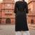 Black embroidered rayon kurta set