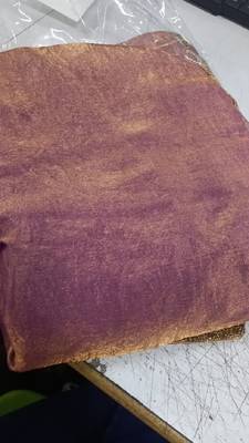 Wine color fendy chiffon saree with running blouse 5