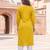Yellow  embroidered rayon kurta set