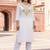 White embroidered rayon kurta set