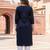 Navy embroidered rayon kurta set