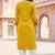 Yellow embroidered rayon kurta set