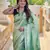 green tissue paithani silk saree with zari weave