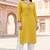 Yellow embroidered rayon kurta set