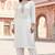 White embroidered rayon kurta set