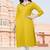 Yellow embroidered rayon kurta set