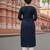 Navy embroidered rayon kurta set