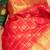 Vermillion red pure kanjivaram silk saree