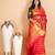 Vermillion red pure kanjivaram silk saree