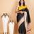 Black and off white kanjivaram pattu saree