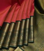 Pink and green bridal silk saree