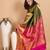 Forest green and rani pink kanjivaram pattu saree