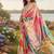 multicolor premium printed saree with blouse