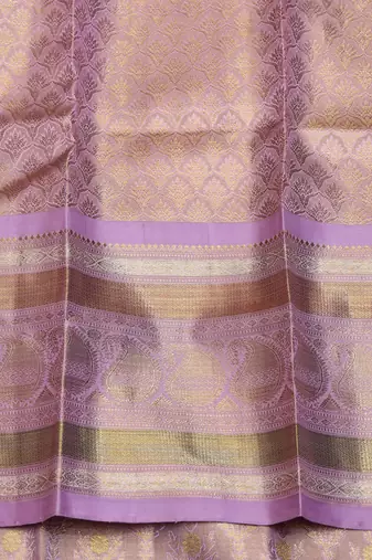 Lavender tissue pure zari kanjivaram silk saree