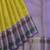 Yellow and lavender pure zari silk saree