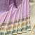 Lavender and cream pure zari silk saree