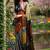 multicolor premium printed saree with blouse