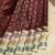 Maroon and cream designer kanchipuram silk saree