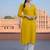Yellow embroidered rayon kurta set