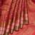Dual tone tomato red pattu saree