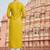 Yellow embroidered rayon kurta set