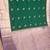 Forest green and lavender semi silk saree