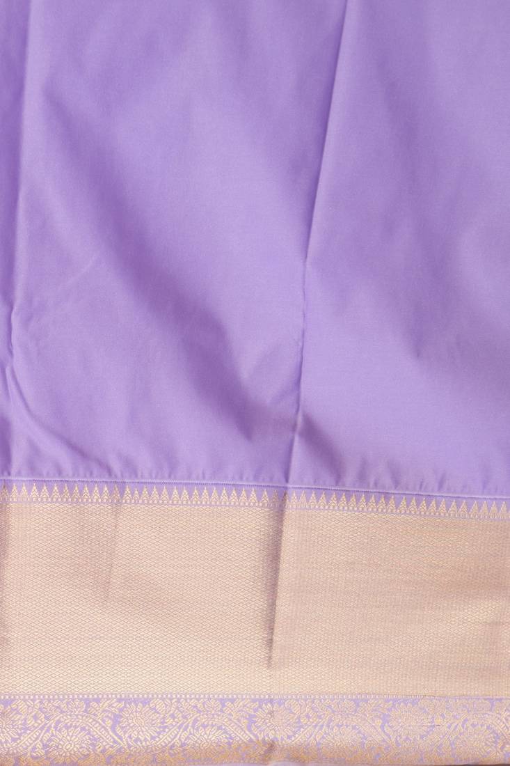 Forest green and lavender semi silk saree